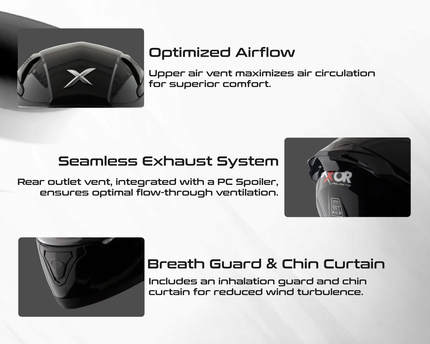 Axor Apex Solid ISI ECE DOT Certified Glossy Black Full Face Dual Visor Helmet for Men and Women with Pinlock Fitted Outer Clear Visor and Inner Smoke Sun Visor Black(M)